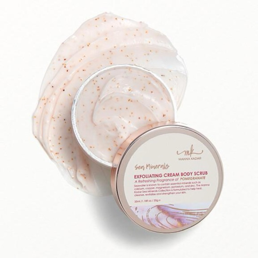 Manna Kadar | Sea Minerals Exfoliating Cream Body Scrub in the Pomegranate